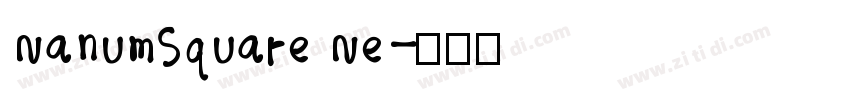 NanumSquare Ne字体转换